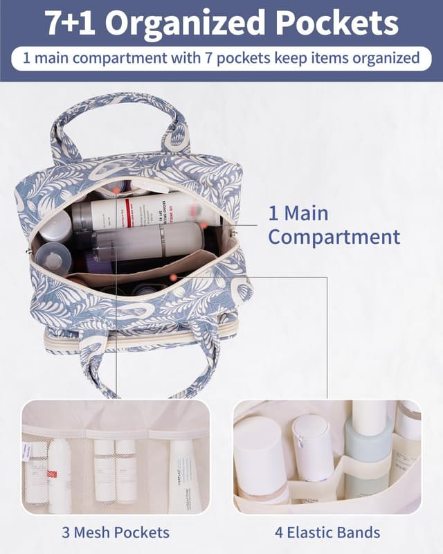 Thumbnail 2 de Narwey Full Size Toiletry Bag Blue Leaf