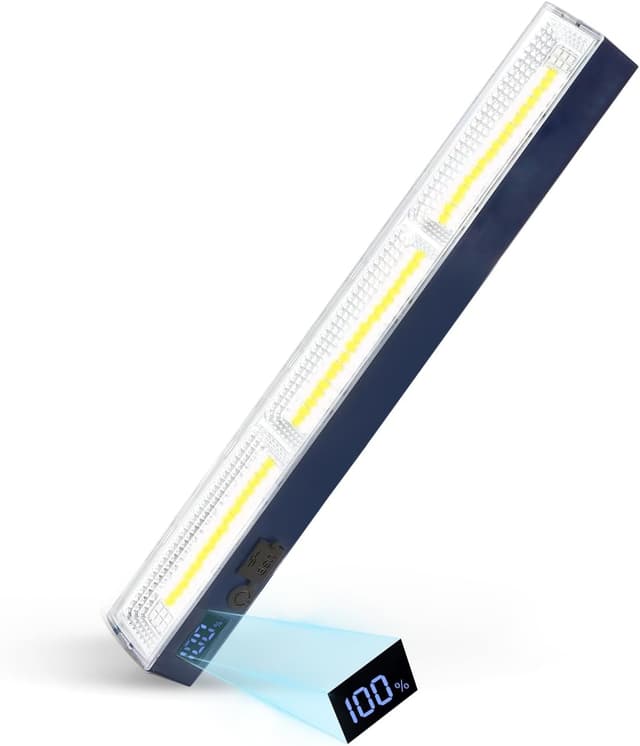 LETOUR Baladeuse LED mécanicien rechargeable magnétique 5000 mAh, lampe de travail d’atelier