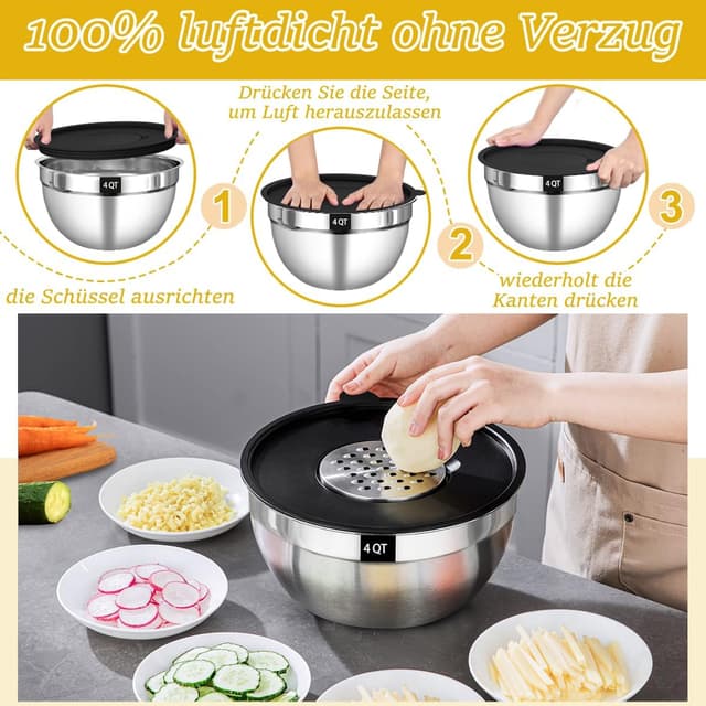 Detalle 2 de Terlulu Rührschüssel Set 5er 4,5L