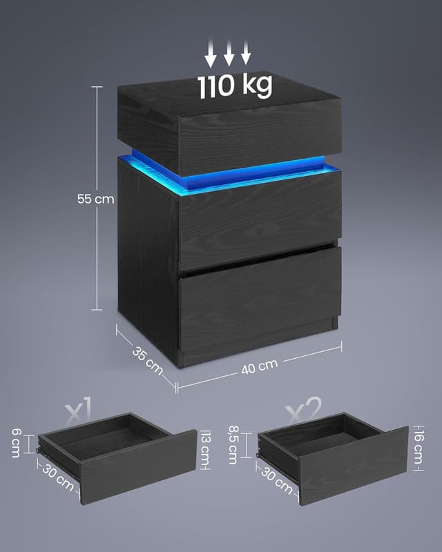 Thumbnail 2 de VASAGLE KAILYN LET630T56 comodino 35x40x55 cm