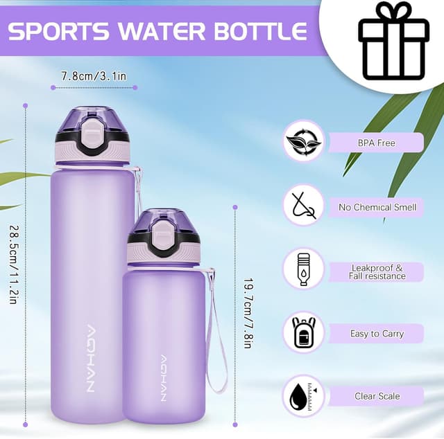 Thumbnail 4 de AOHAN Water Bottle 1L Leak Proof Sports Bottle