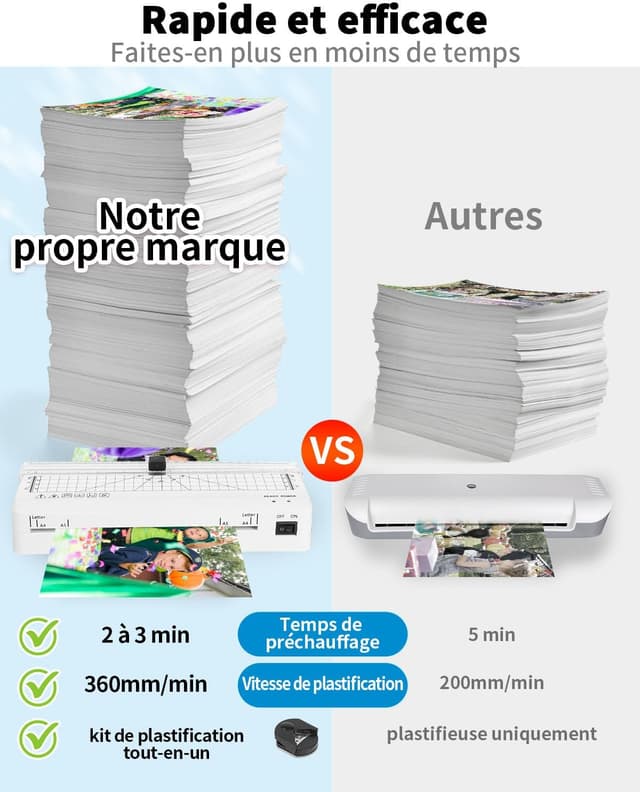 Detalle 2 de Plastifieuse A4 Chauffage Rapide 360 mm/min