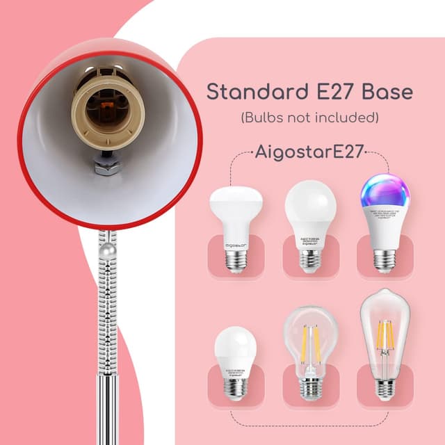 Thumbnail 4 de Aigostar Lámpara Escritorio Retro E27 153 cm