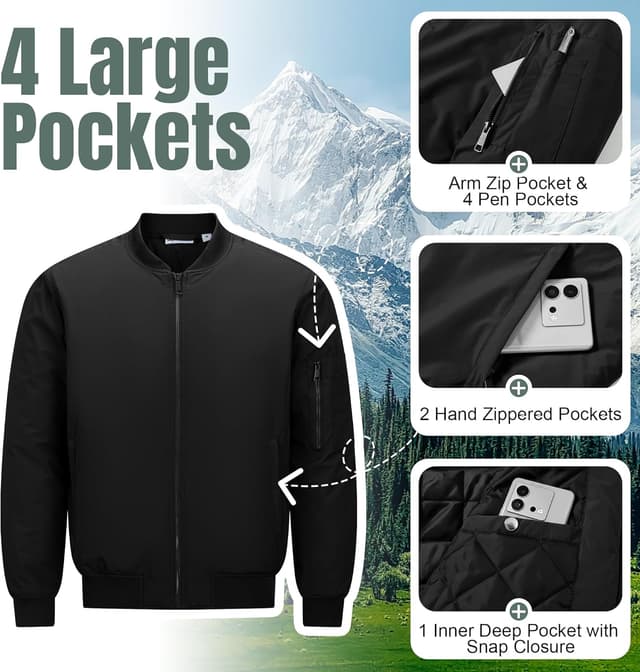 Thumbnail 5 de 33,000ft Bomberjacke Herren 5000 mm wasserdicht