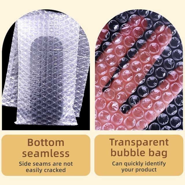 Detalle de XHMAXE 50Pcs Bubble Bag 30cm x 35cm Double Wall Bubble Pouches for Shipping & Packing