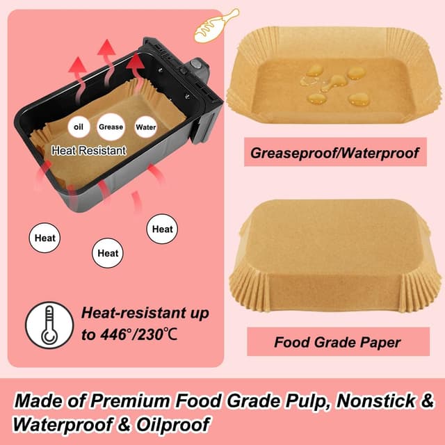 Thumbnail 4 de BYKITCHEN 150 Pcs Air Fryer Liners for Ninja Dual ⌛