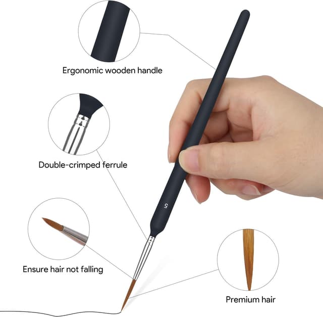 Thumbnail 2 de Juego de pinceles 10 piezas para pintura acrílica