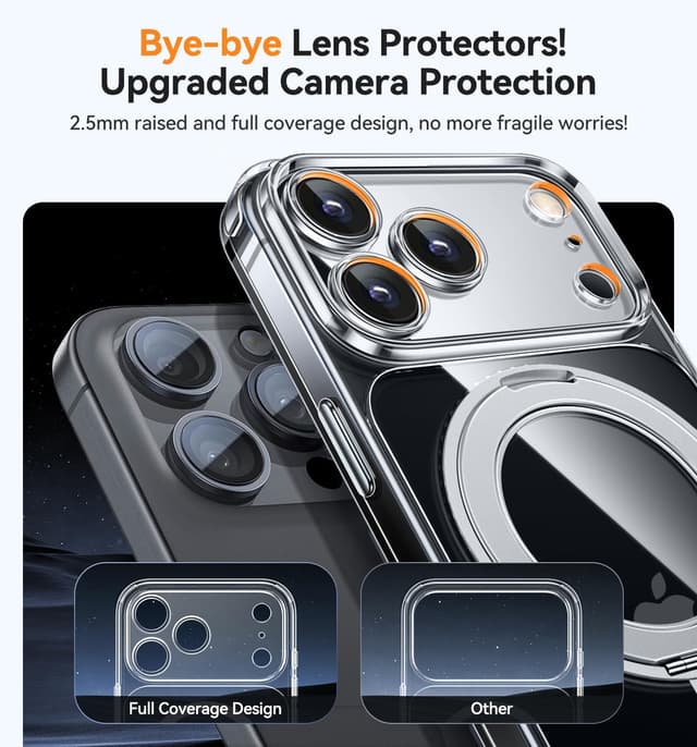 Detalle 2 de CANSHN iPhone 17 Pro Ständer Hülle mit 360°