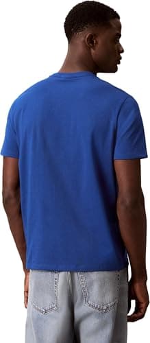 Detalle de Calvin Klein Camiseta SS Classic Monogram tee LV04RD254G para hombre en azul Chase Blue (manga corta)