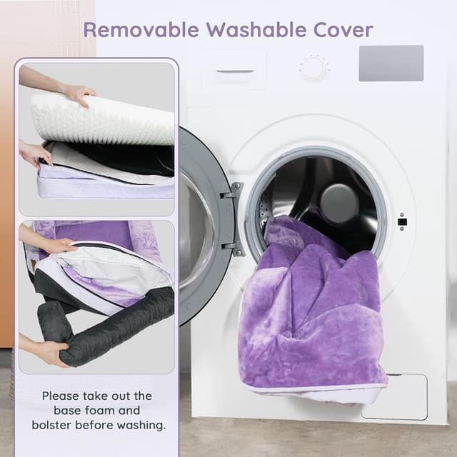 Thumbnail 6 de BELLA & PAL Orthopaedic Dog Bed (Dog Sofa) with 8cm Egg Foam Mattress, Removable Washable Cover & Waterproof Liner, 92x69x16.5cm