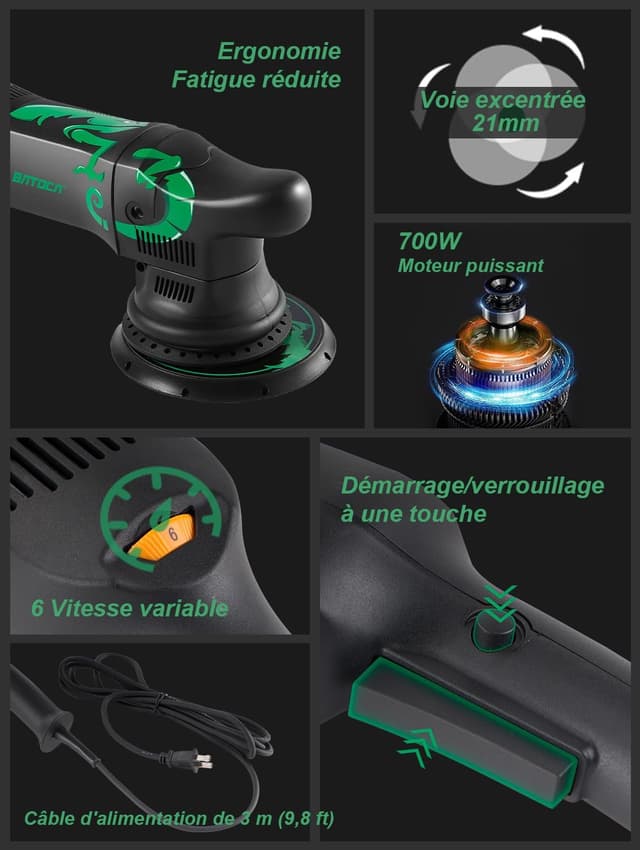 Thumbnail 1 de BATOCA Polisseuse Orbitale 700W 21mm