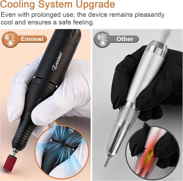 Thumbnail 6 de Enniewi Fresa per unghie professionale 35.000 RPM con display LED e controllo touch