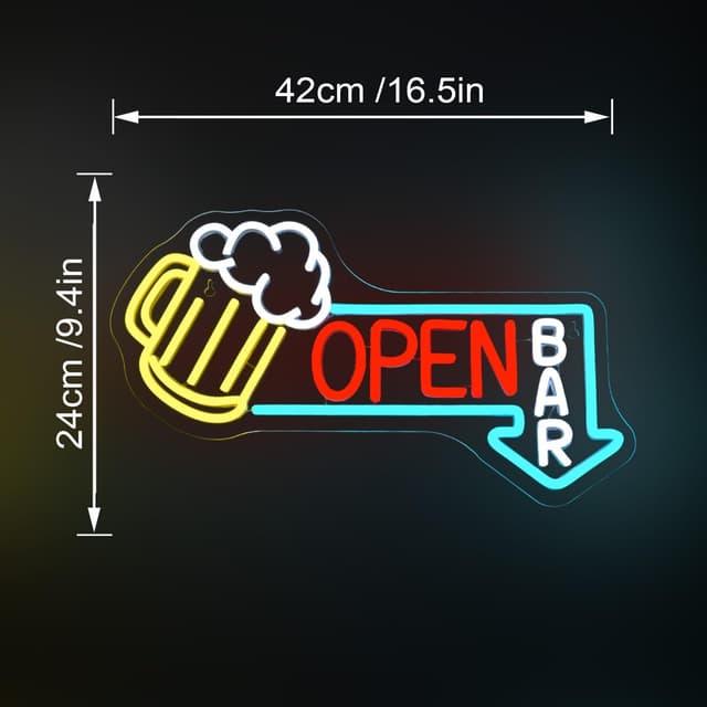 Detalle 2 de Looklight Cold Beer Neon Schild 🪧