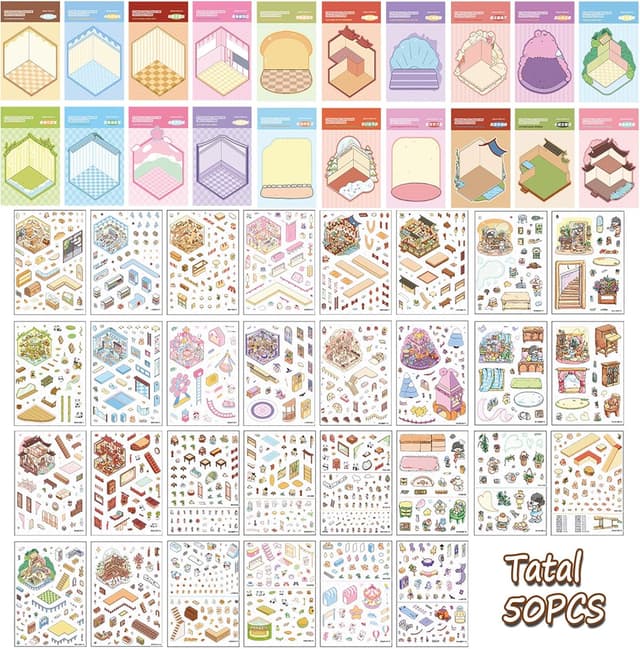 Thumbnail 4 de Afufu Pegatinas 3D Casa 20 piezas