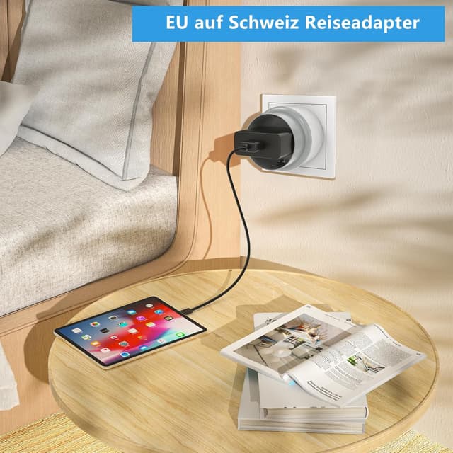 Detalle 1 de PABANCE Schweiz Reiseadapter Typ J 250V