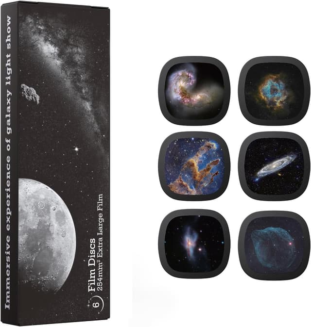 Detalle de Ainael Galaxy Projektor Disc – Ultra HD Projektionsscheibe (6er Set Nebula B) für Galaxy Projektor Pro