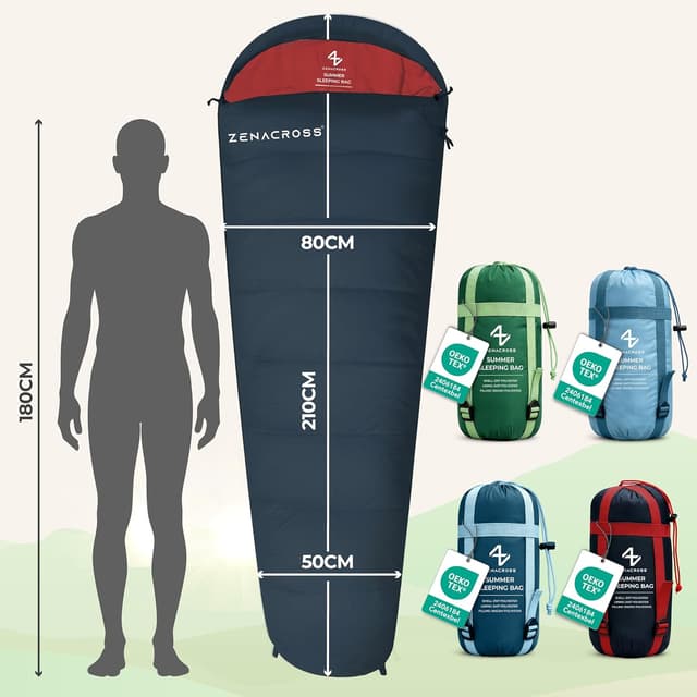 Detalle de Zenacross Sac de couchage adulte d’été 1 personne compact ultra léger (900 g)