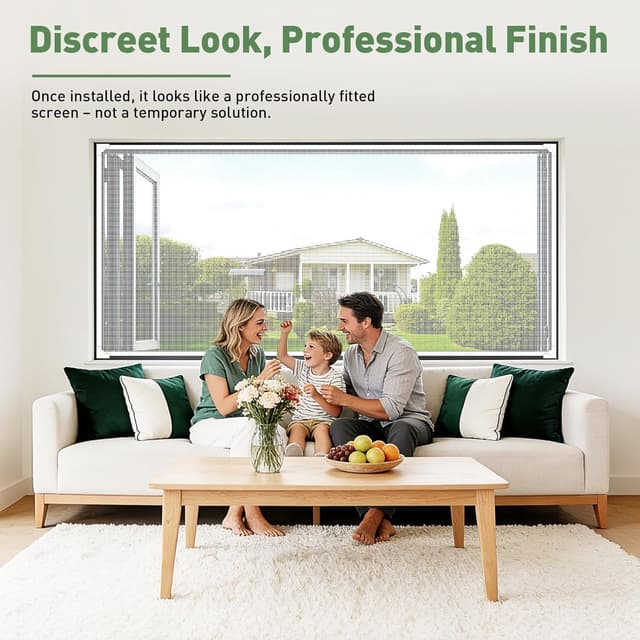 Thumbnail 6 de OWYR Adjustable Magnetic Fly Screen Window (DIY kit up to 150x180cm) with trim-to-fit fiberglass mesh