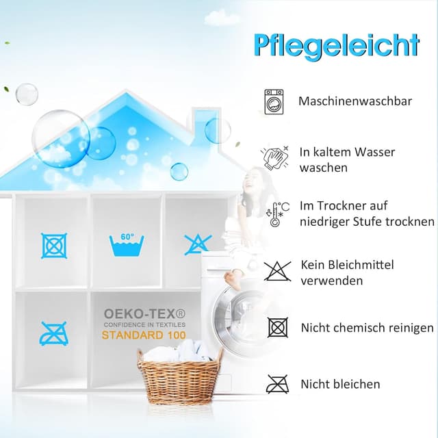 Thumbnail 6 de ohano wasserdichter Matratzenschoner 160x200 cm (Spannbettlaken) – atmungsaktiv, TPU-beschichtet, Inkontinenzauflage