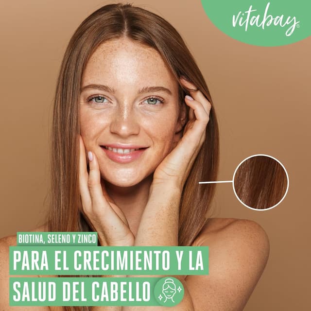 Thumbnail 2 de Vitabay Biotina 10,000 mcg Vegana ✨ para Piel, Cabello y Uñas