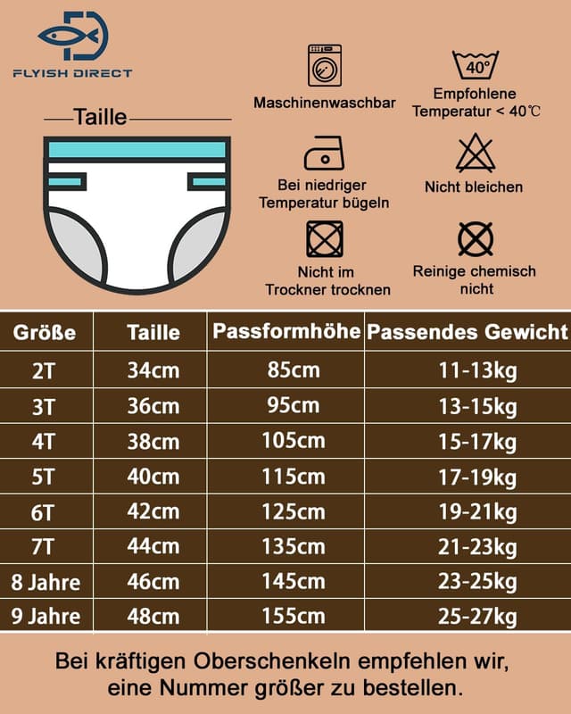 Detalle de FLYISH Jungen Trainingshose im 6er/4er Pack – weich, saugfähig, 100% Baumwolle