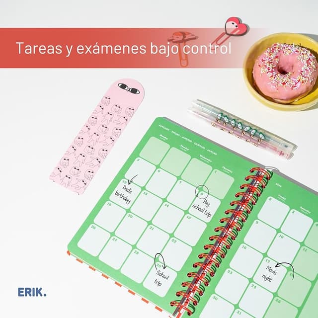 Detalle 2 de Grupo Erik Agenda escolar 2025-2026 Semana Vista A5 Ketnipz 2025