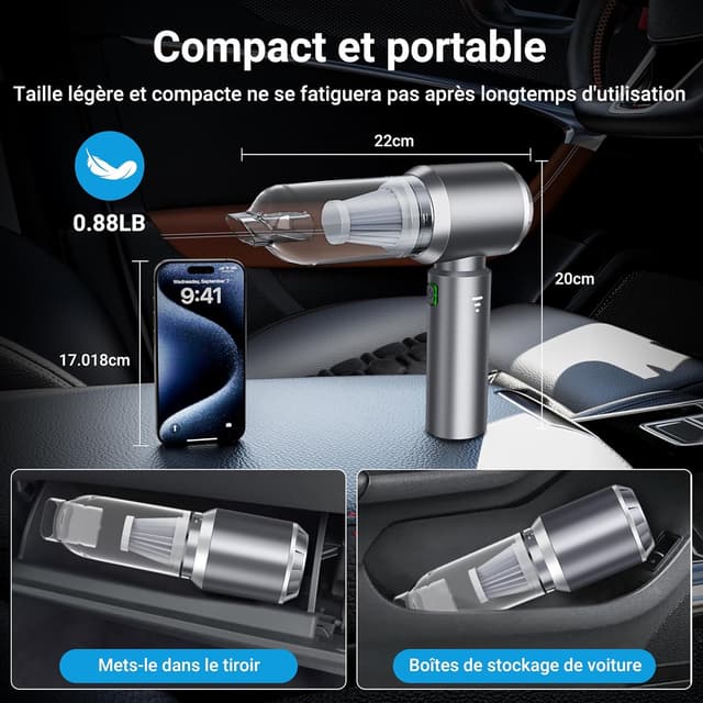Thumbnail 3 de NVKHG Aspirateur 26000Pa pour voiture 🧹