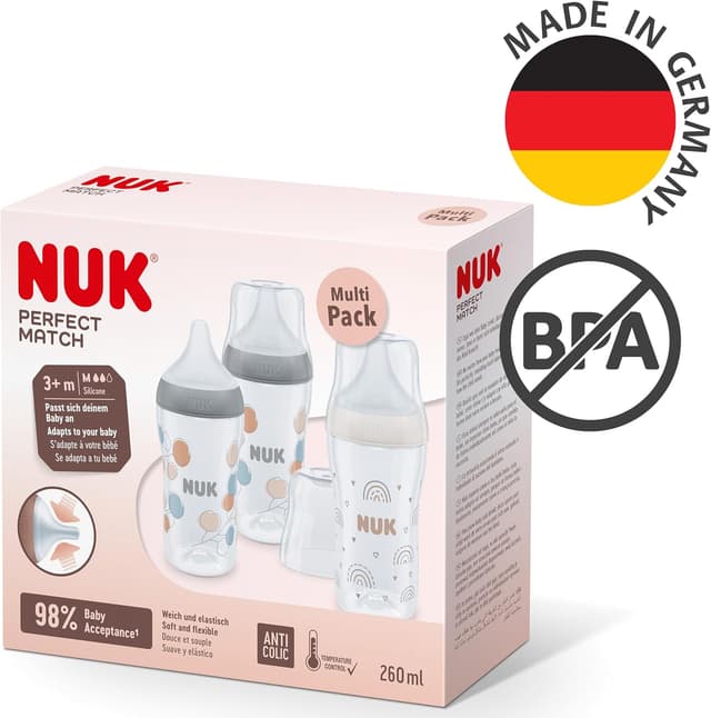 Thumbnail 5 de NUK Perfect Match Set de biberones 260 ml +3 meses