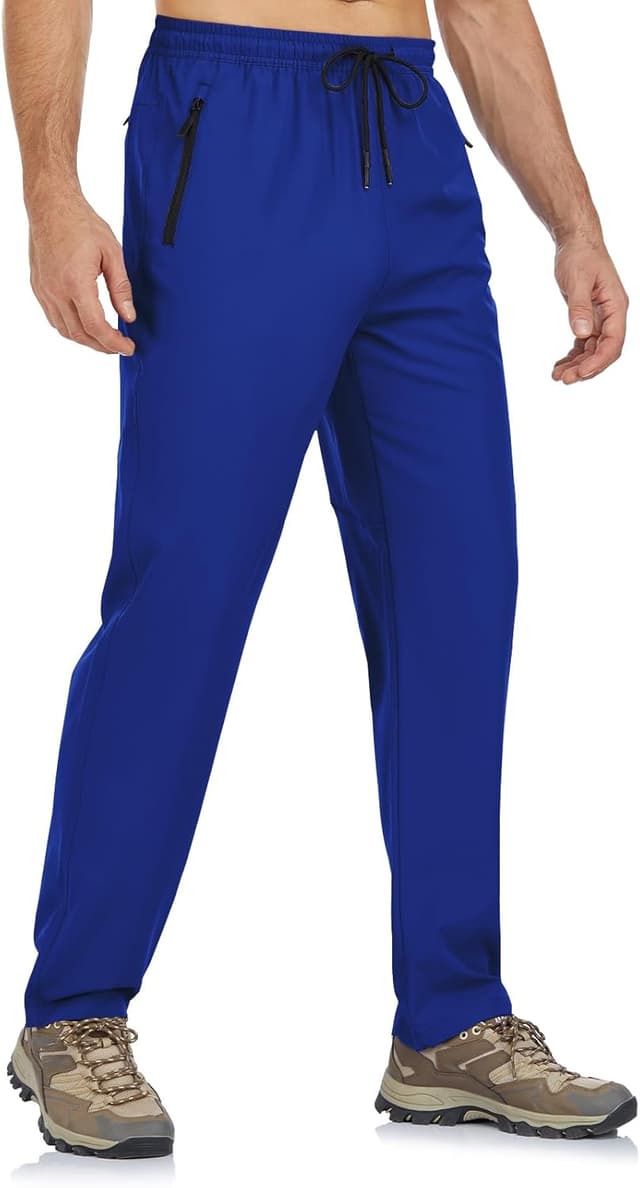 Detalle de BondiTrekk Jogginghose Herren mit Reißverschlusstaschen – Sporthose für Lauftraining, Yoga & Freizeit