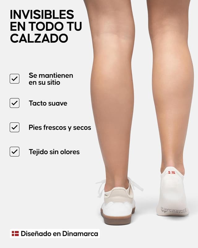 Detalle de DANISH ENDURANCE Pinkies 6 pack calcetines invisibles