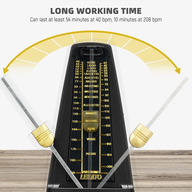 Thumbnail 4 de LEKATO Mechanical Metronome — 1 tempo ⏱