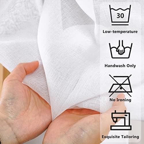 Thumbnail 6 de Topfinel Cortinas Visillos Blancas 2 Piezas ✨ Ventana y Cocina