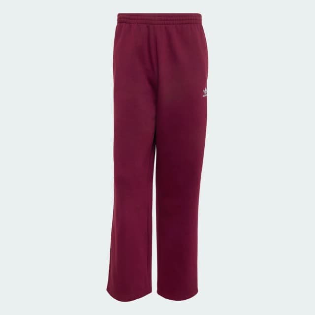 Detalle 2 de adidas Pantalón holgado con dobladillo abierto Essential (burdeos)