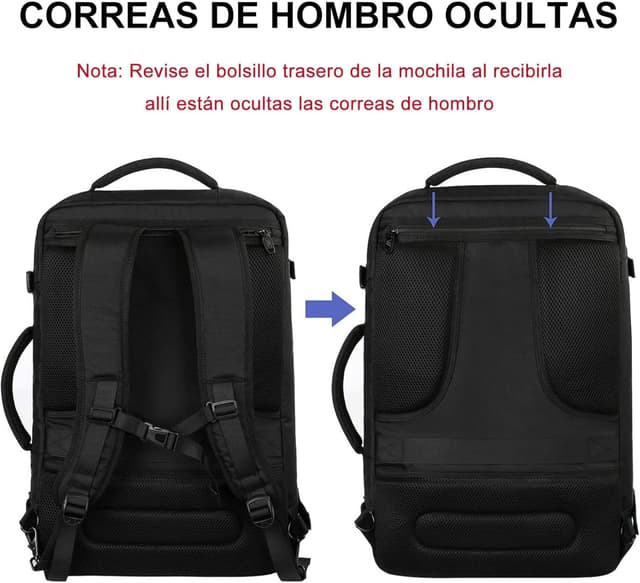 Detalle 2 de MATEIN Mochila Cabina Expandible 50L 55x35x25