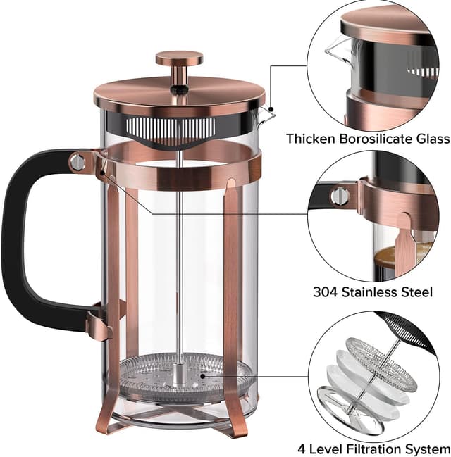 Thumbnail 6 de QUQIYSO 21 ounce French Press Coffee Maker