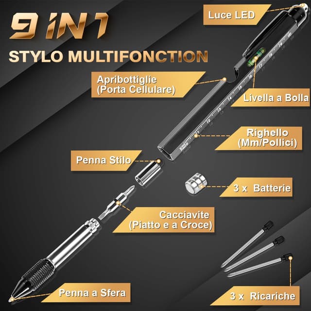 Detalle 1 de Maqhpu Penna multifunzione 9 in 1