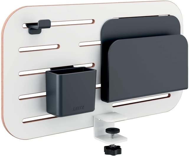 Detalle de Leitz Ergo Small Pegboard Desk Organiser 65480000 (White) with Desk Tidy Accessories