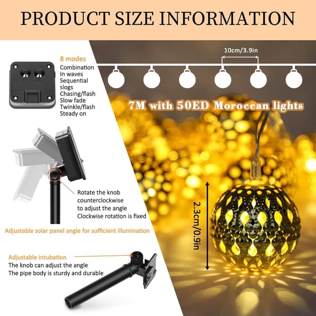 Thumbnail 2 de EHIOG Solar Lichterkette 7M 50 LED