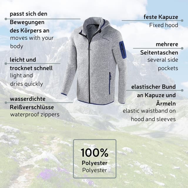 Detalle 2 de Black Crevice giacca pile traspirante uomo