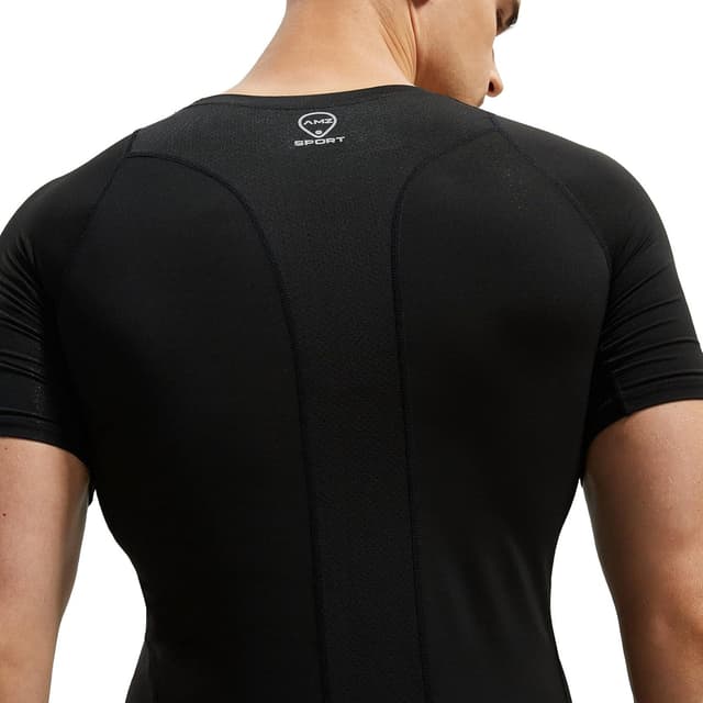 Thumbnail 2 de AMZSPORT Maglia Compressione Uomo a Maniche Corte Traspirante per Palestra e Running