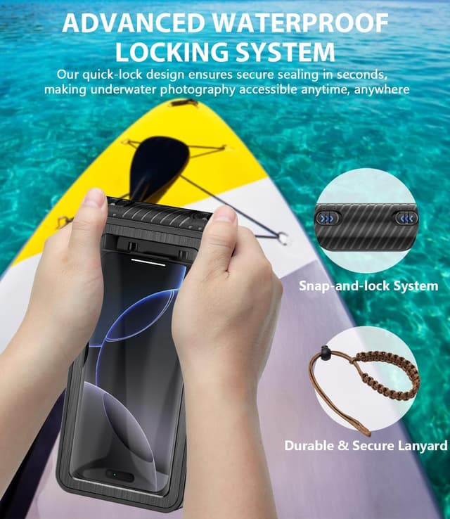 Detalle 2 de Universal Waterproof Phone Case for Snorkeling (Underwater Touchscreen Housing) for iPhone & Galaxy up to 6.9