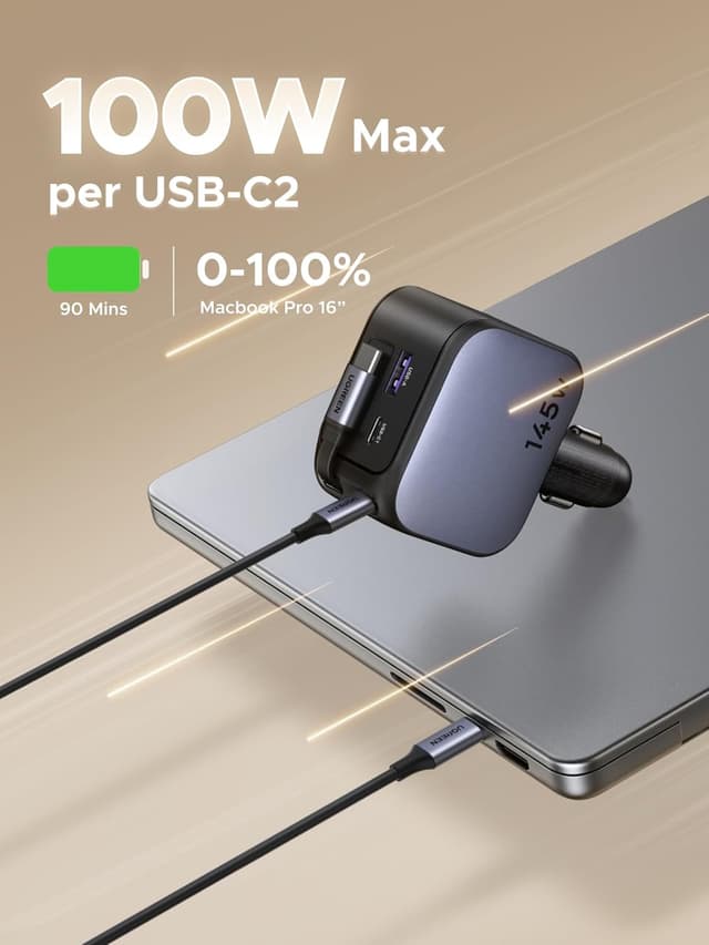 Detalle 2 de UGREEN Nexode 145W Autoladegerät 145W