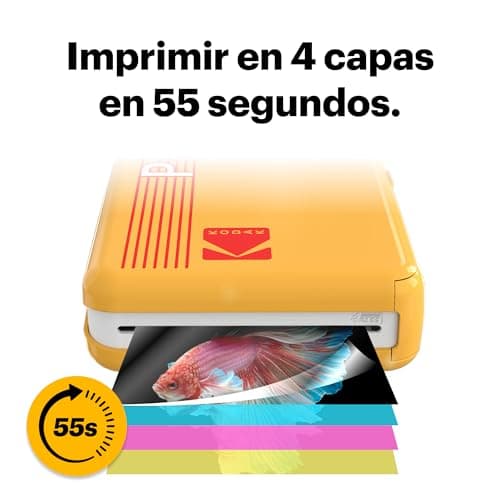 Detalle de KODAK Mini 2 Retro Blanco (P210RW60): impresora fotográfica portátil con Bluetooth y 38 fotos