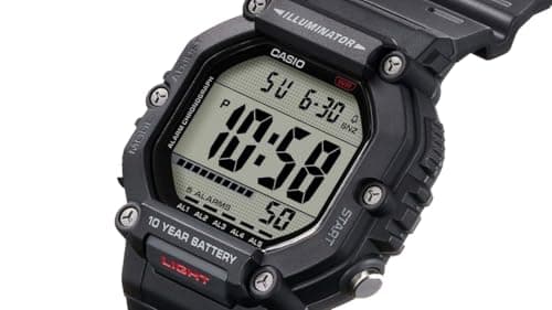 Detalle 2 de Casio AE-1600H-1AVEF reloj digital de cuarzo para hombre con pantalla LCD y correa de plástico