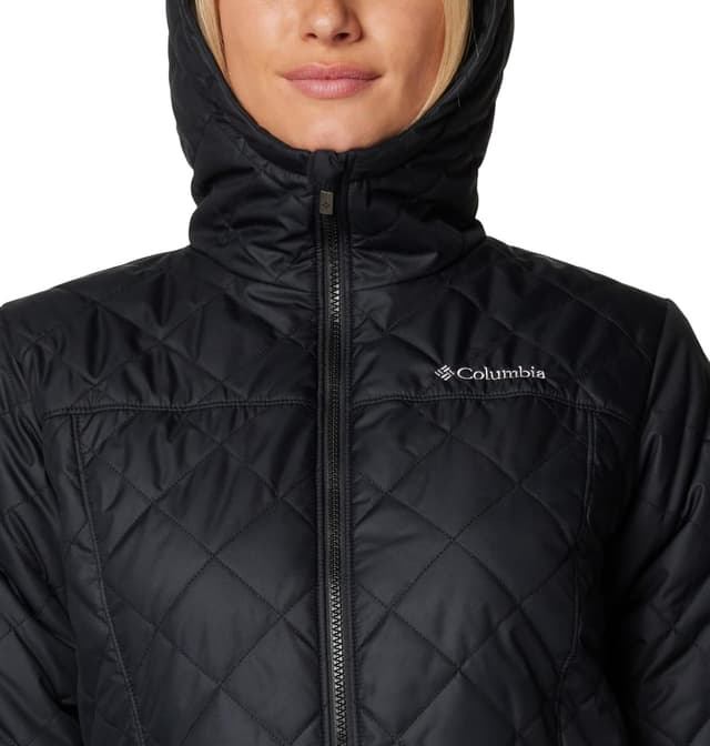 Detalle 2 de Columbia Damen Copper Crest II Kapuzenjacke (Black, Größe XL) – mit synthetischer Daunenisolierung