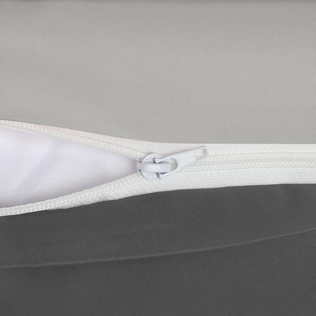 Detalle 2 de Utopia Bedding Bettwäsche-Set (135x200) aus Mikrofaser-Polyester – Dunkelgrau/Hellgrau mit Reißverschluss