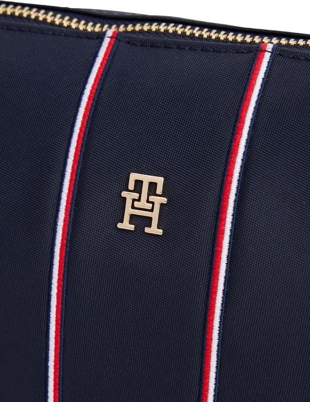 Detalle de Tommy Hilfiger TH-ICON Kulturbeutel für Damen (Nylon, Blau) – Einheitsgröße