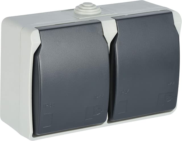 Detalle de Presa doppia Electraline 2, IP44 16 A