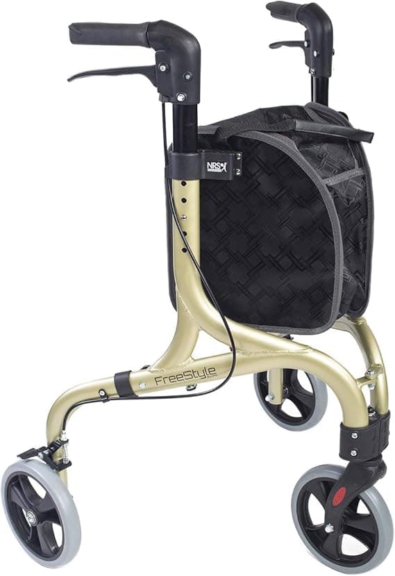 Imagen de NRS Healthcare NRS Freestyle 🚶♂️ Andador 3 Ruedas, Dorado, 5 kg en OfertitasTOP