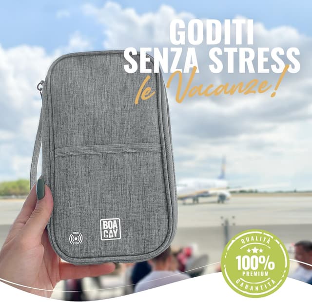 Thumbnail 6 de BOACAY Porta Passaporto per Famiglia con RFID: organizer impermeabile da viaggio